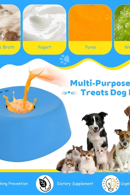 Spill-Proof Slow Feeder Dog Bwowl