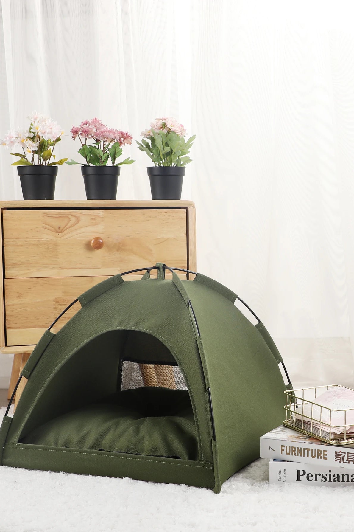 Pet Tent Bed for Cats Cozy Winter Cat House