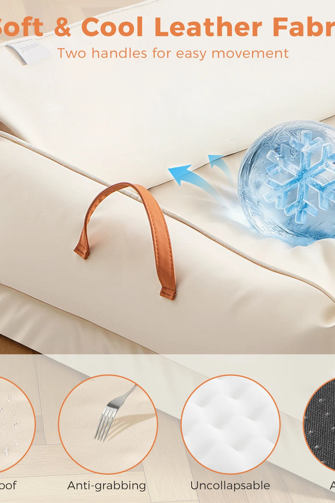 Large Dog Bed Leather Soft Plush Donut Snuggly Warm Cozy Pet Mat for S