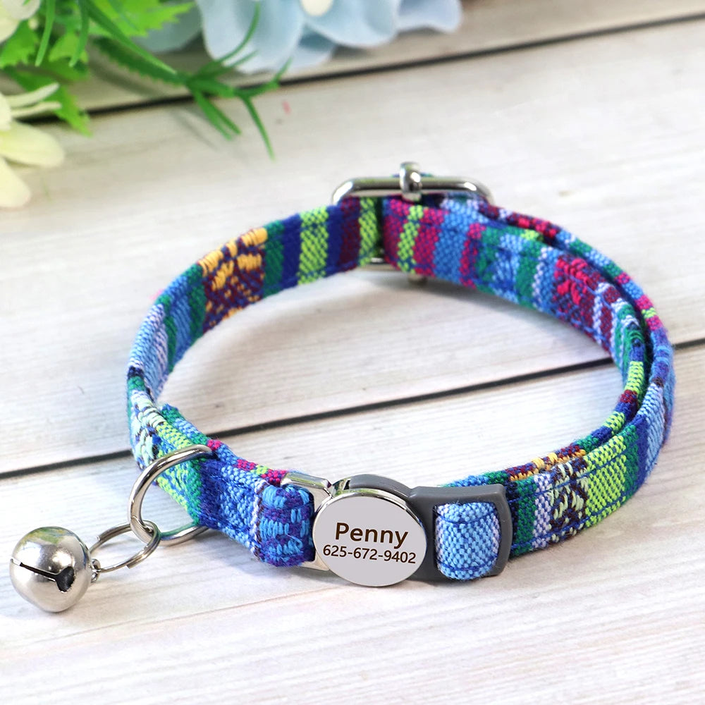 Personalized Engraved Cat Collar