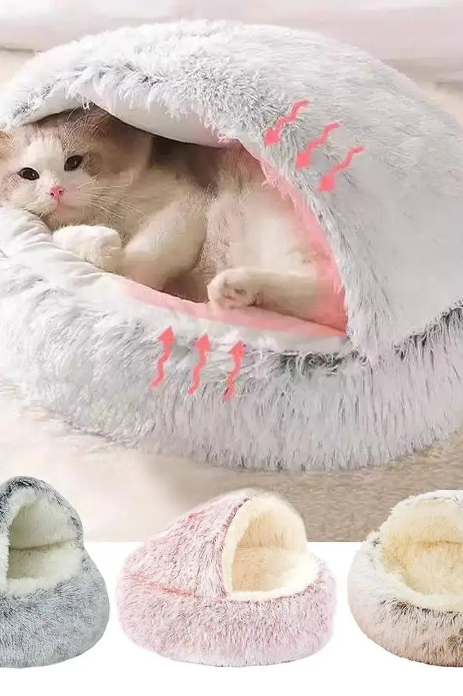 SnuggleNest Luxury Calming Cat Bed