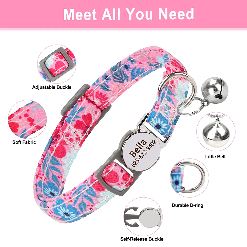 Personalized Engraved Cat Collar
