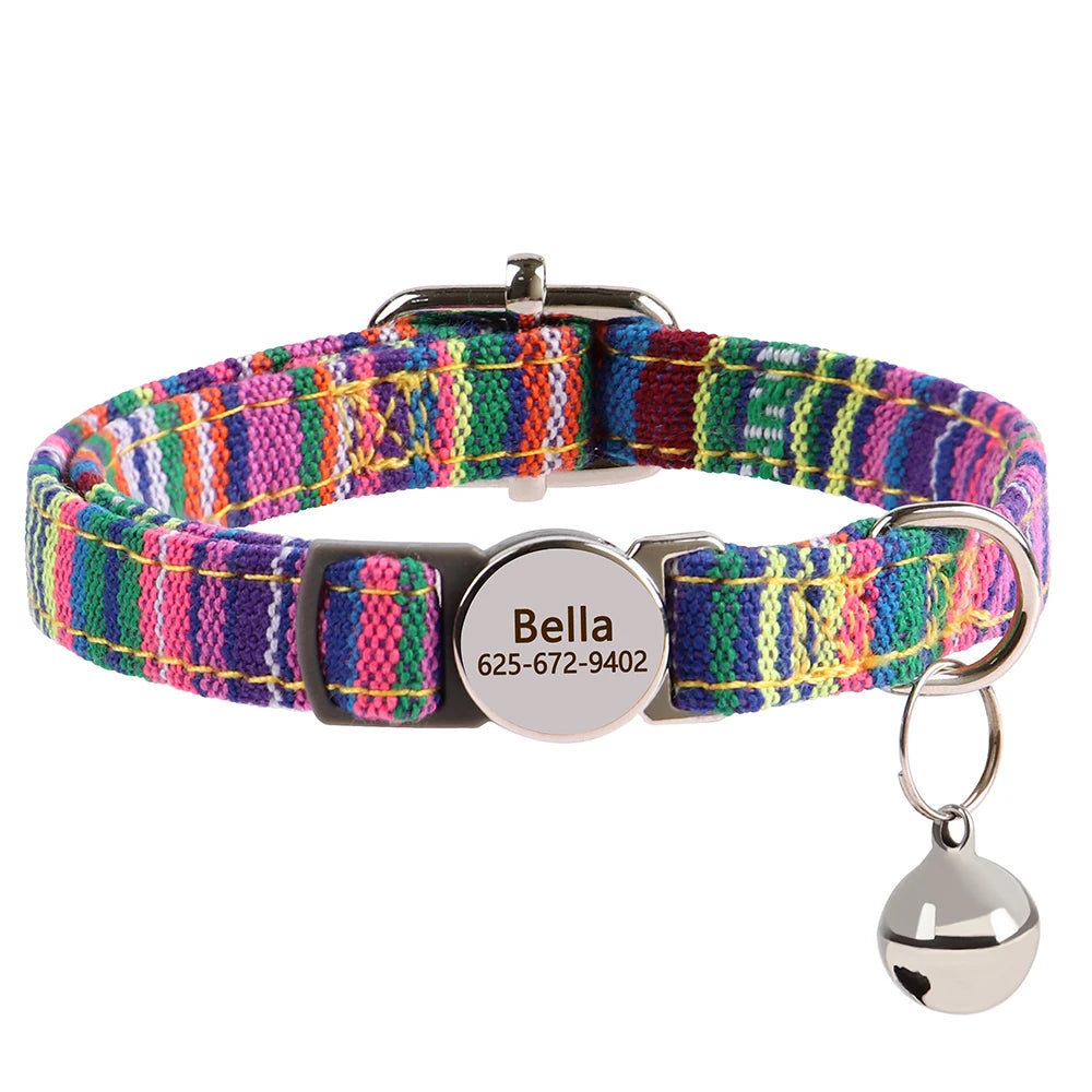 Personalized Engraved Cat Collar