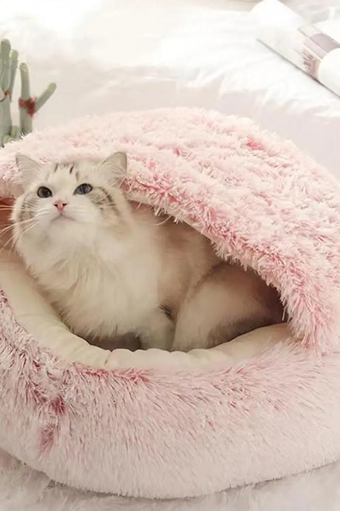 SnuggleNest Luxury Calming Cat Bed
