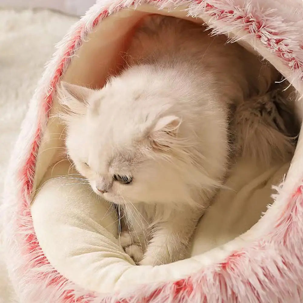SnuggleNest Luxury Calming Cat Bed