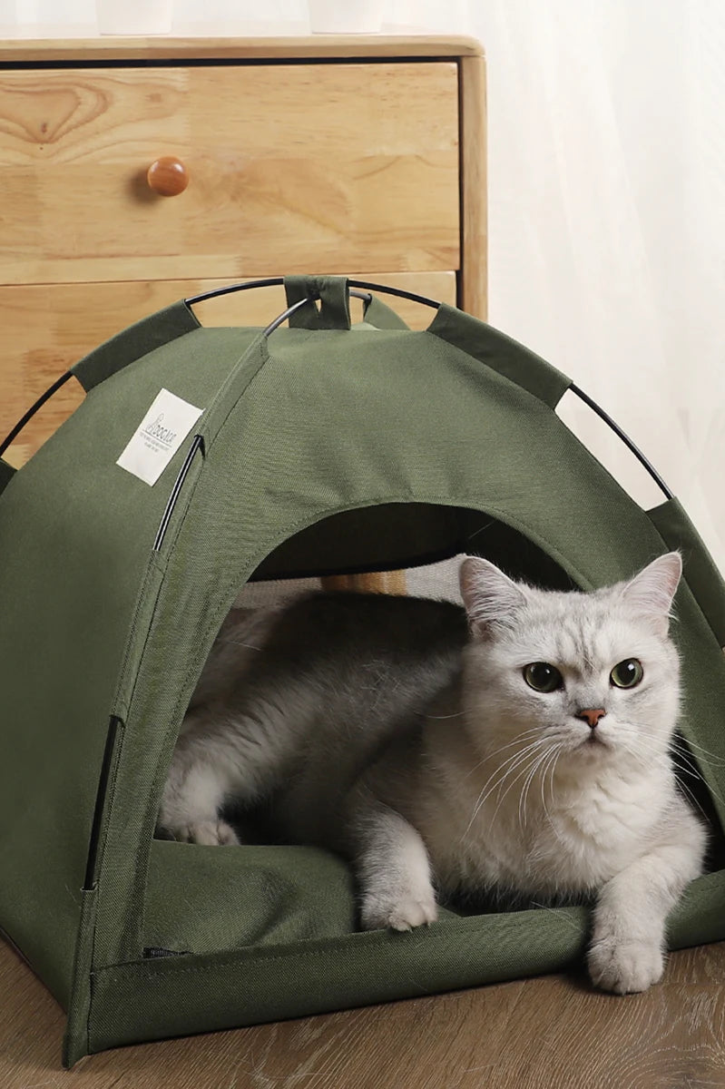 Pet Tent Bed for Cats Cozy Winter Cat House