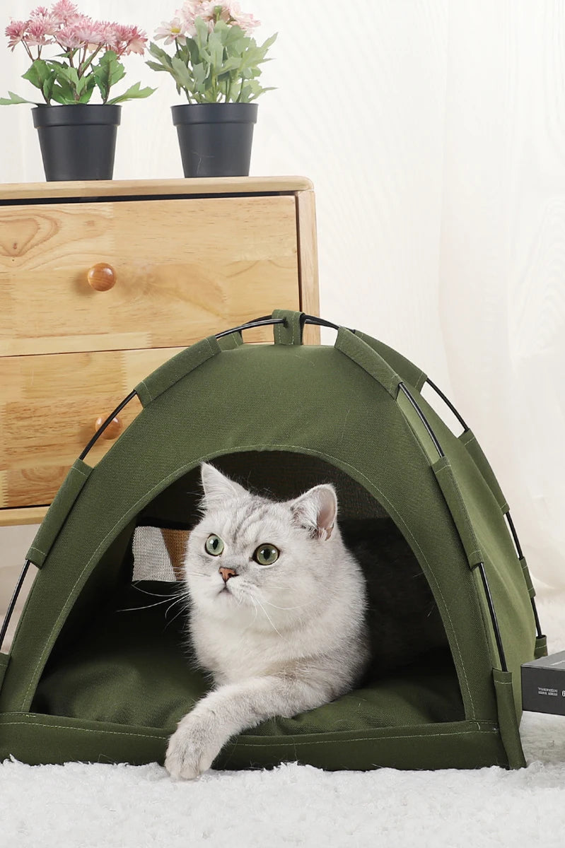 Pet Tent Bed for Cats Cozy Winter Cat House