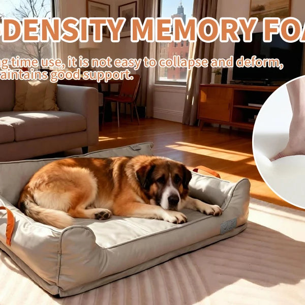 Large Dog Bed Leather Soft Plush Donut Snuggly Warm Cozy Pet Mat for S