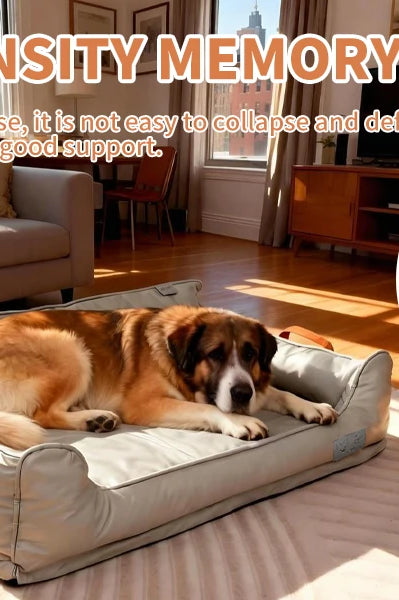 Large Dog Bed Leather Soft Plush Donut Snuggly Warm Cozy Pet Mat for S