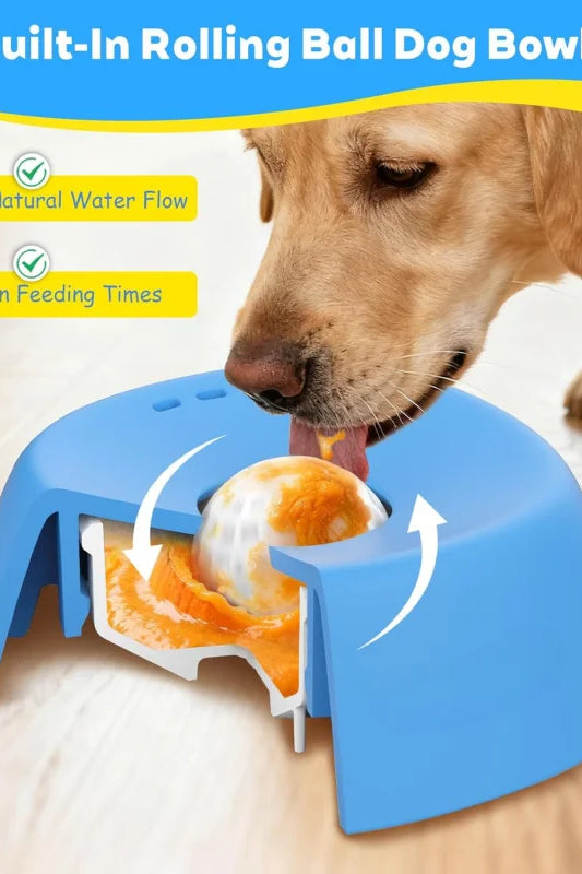 Spill-Proof Slow Feeder Dog Bwowl