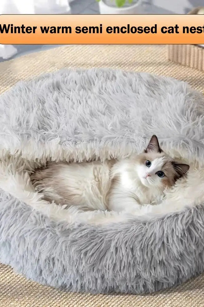 SnuggleNest Luxury Calming Cat Bed