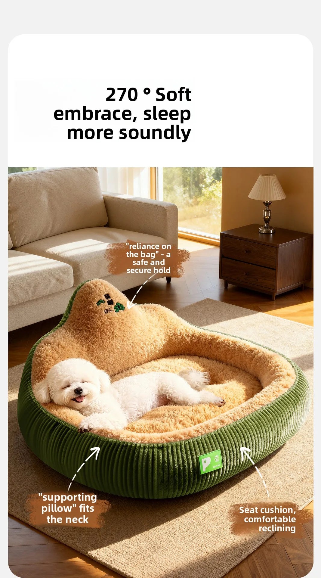 luxury pet bed PawNook™ CloudNest Luxury Pet Bed