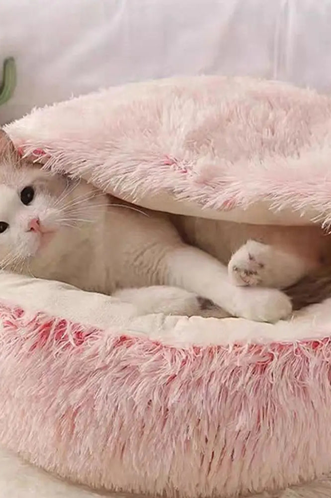 SnuggleNest Luxury Calming Cat Bed