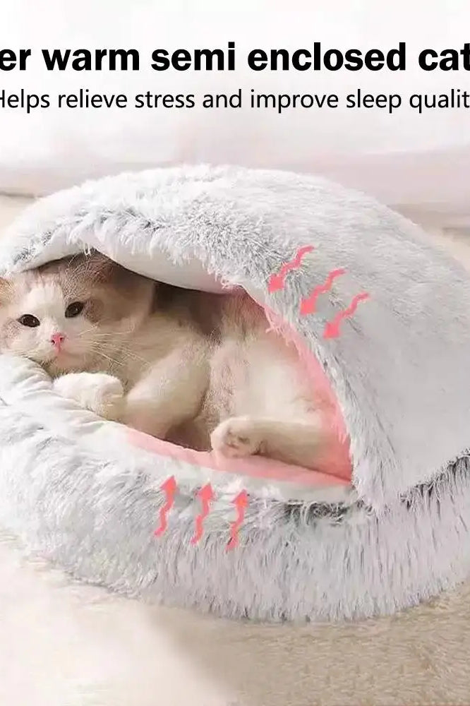 SnuggleNest Luxury Calming Cat Bed
