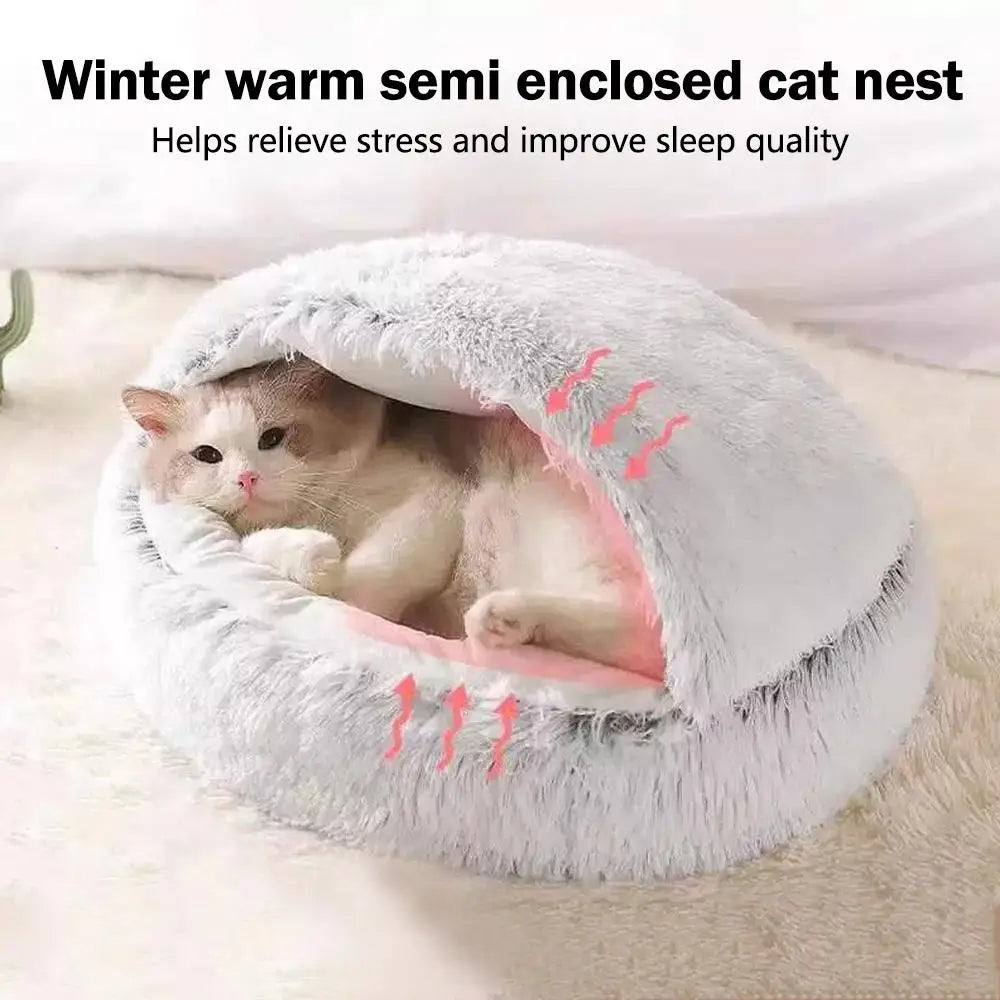 SnuggleNest Luxury Calming Cat Bed