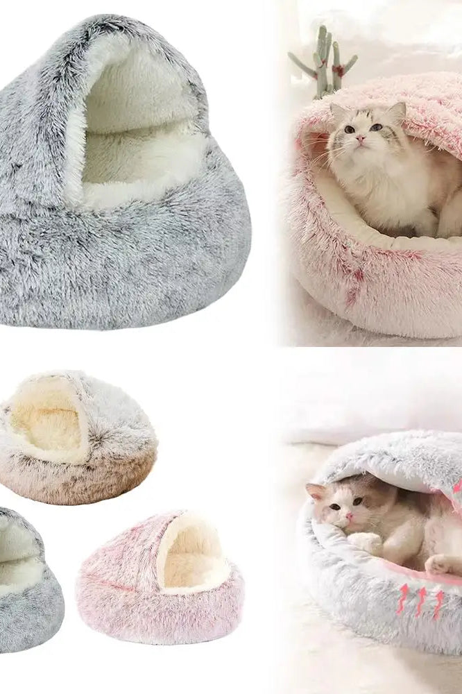SnuggleNest Luxury Calming Cat Bed