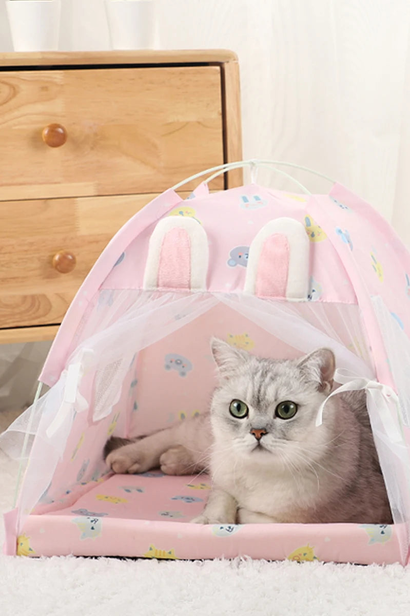 Pet Tent Bed for Cats Cozy Winter Cat House