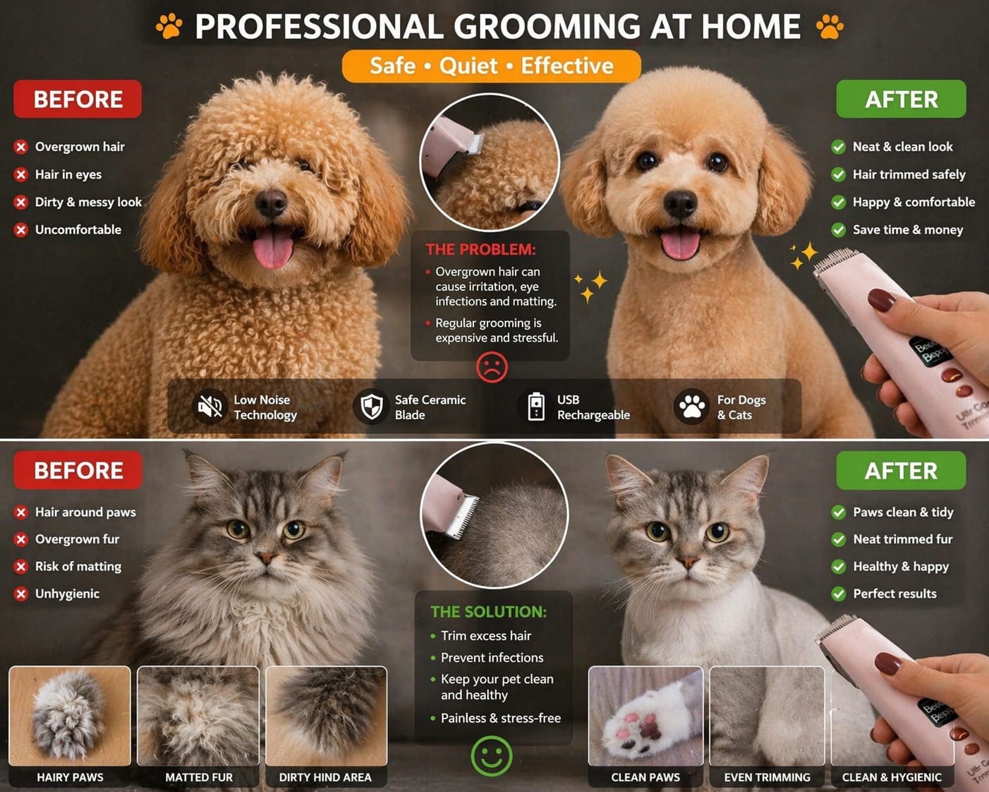 Pet Grooming Trimmer Pro