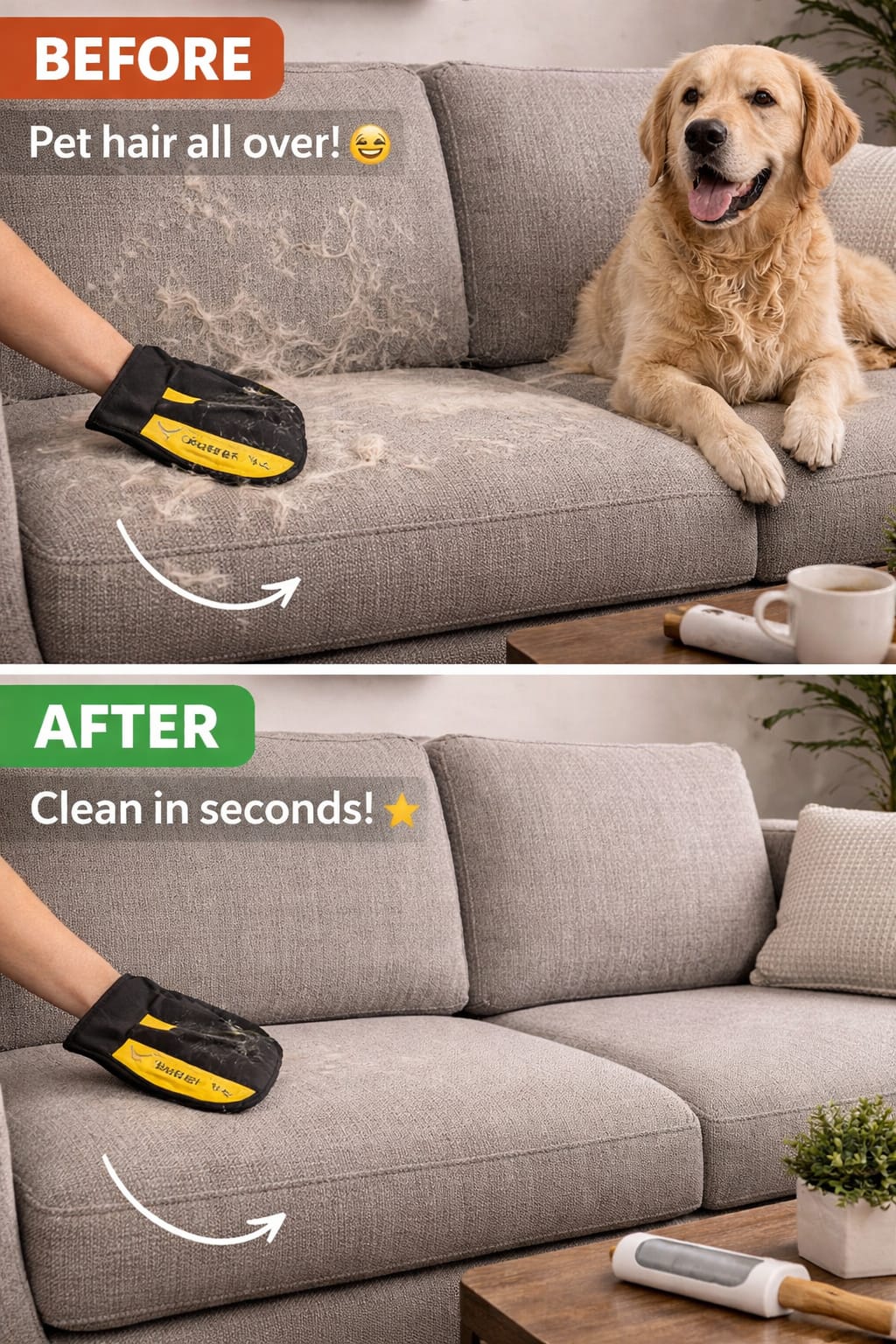 Reusable Pet Hair Remover Glove