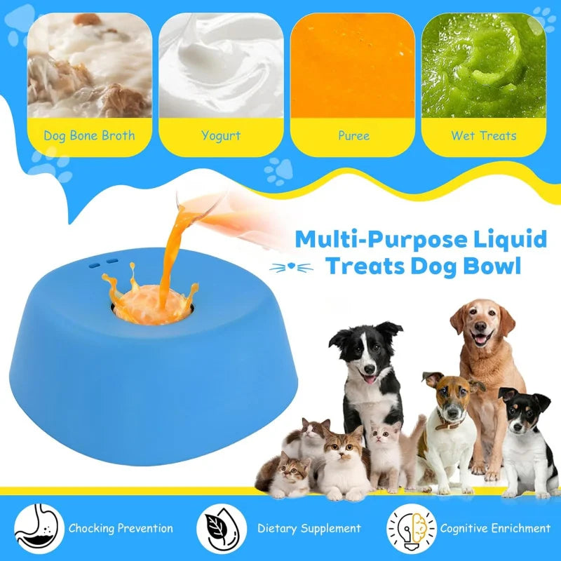 Spill-Proof Slow Feeder Dog Bwowl