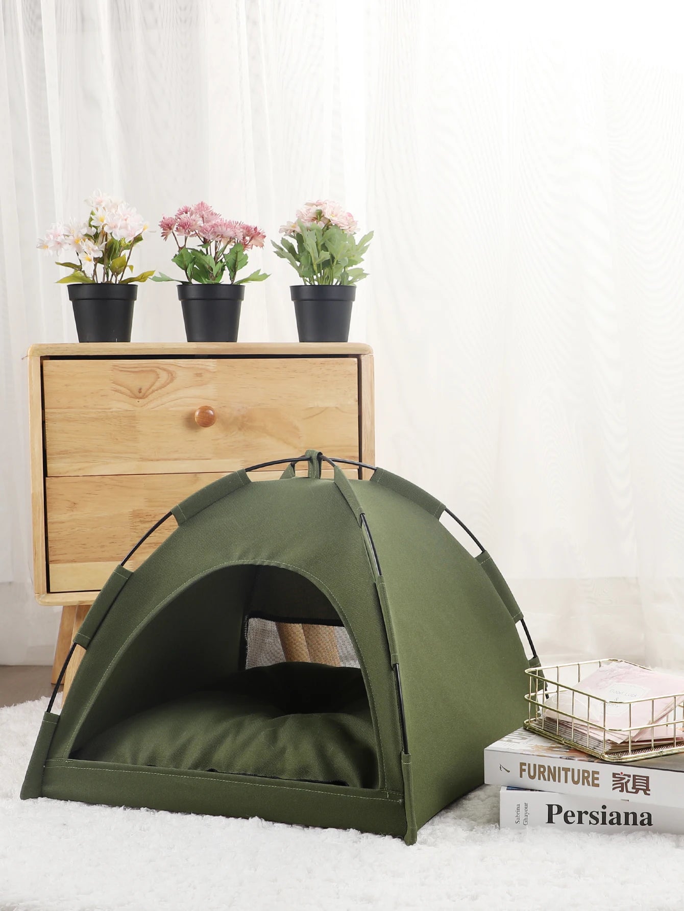 Pet Tent Bed for Cats Cozy Winter Cat House