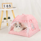 Pet Tent Bed for Cats Cozy Winter Cat House provides a warm, comfortable, and secure sleeping space for cats and small pets. Made with soft plush materials and a cozy enclosed design, it helps pets stay warm during colder seasons while offering privacy and comfort for everyday relaxation.