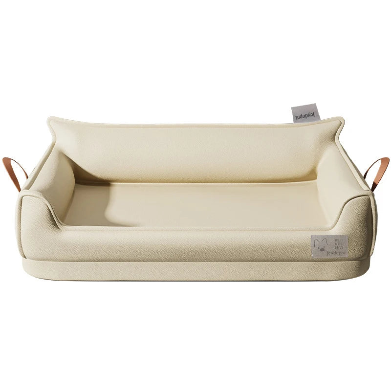 Large Dog Bed Leather Soft Plush Donut Snuggly Warm Cozy Pet Mat for S