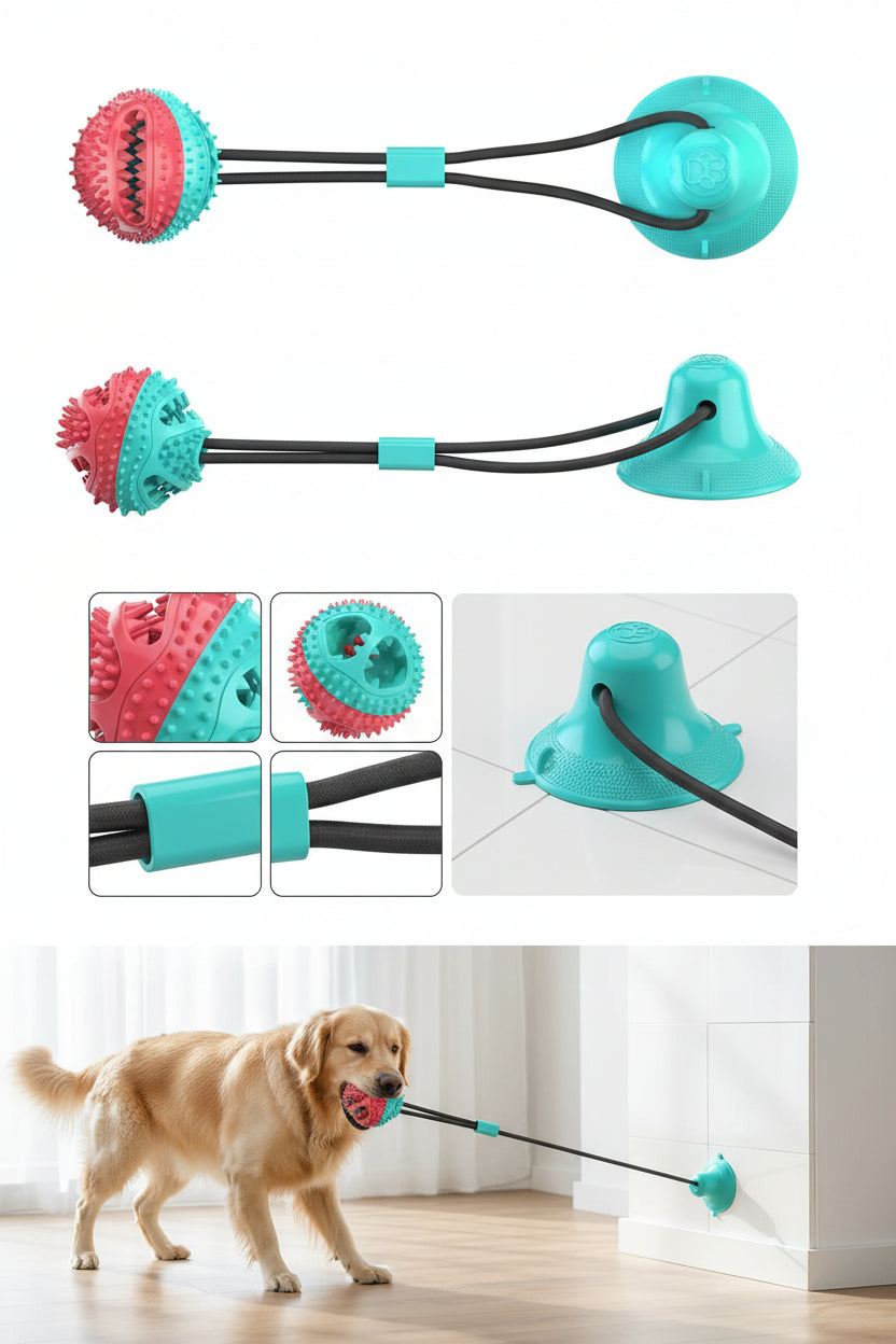 Interactive Dog Toy with Suctiyon Cup Strong & Fun Training To