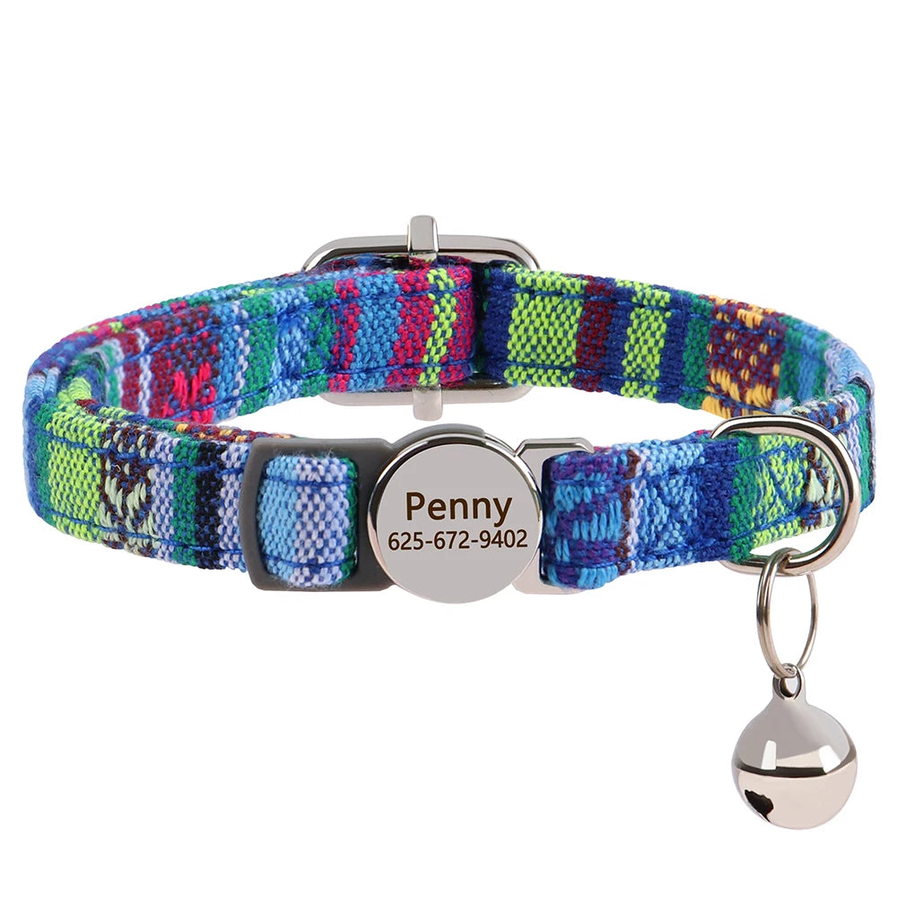 Personalized Engraved Cat Collar