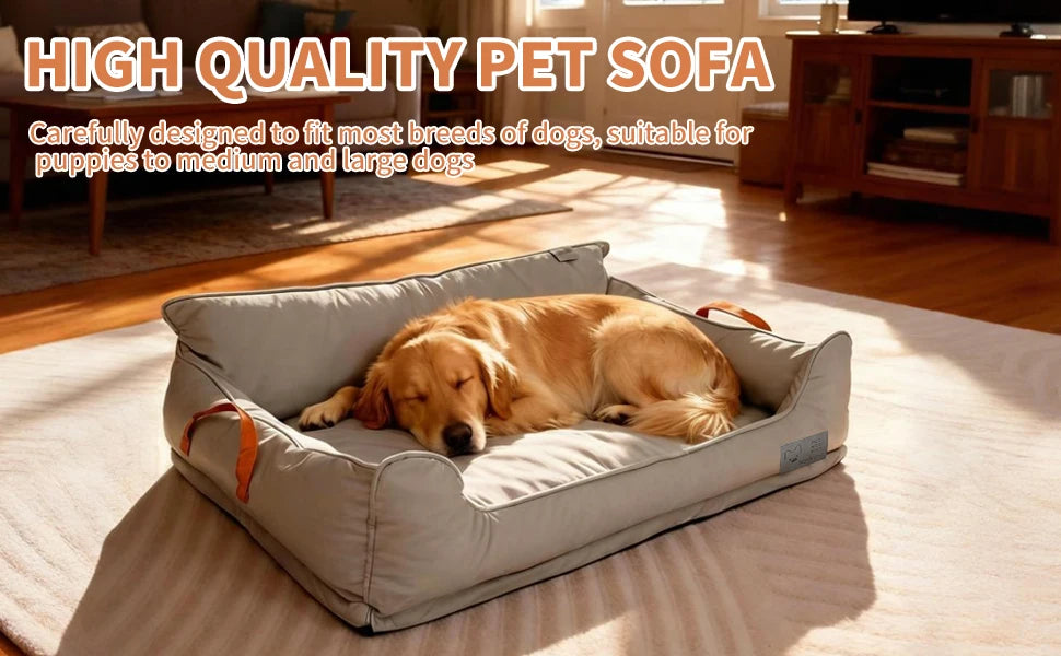 Large Dog Bed Leather Soft Plush Donut Snuggly Warm Cozy Pet Mat for S