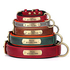 Personalized Engraved PU Leather Dog Collar
