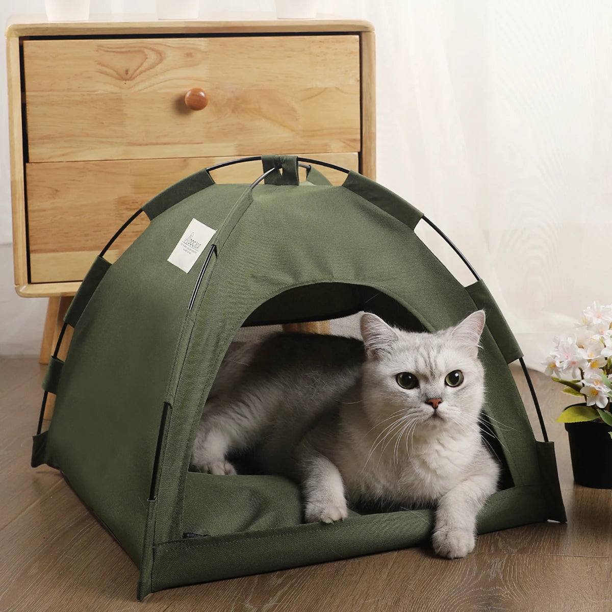 Pet Tent Bed for Cats Cozy Winter Cat House