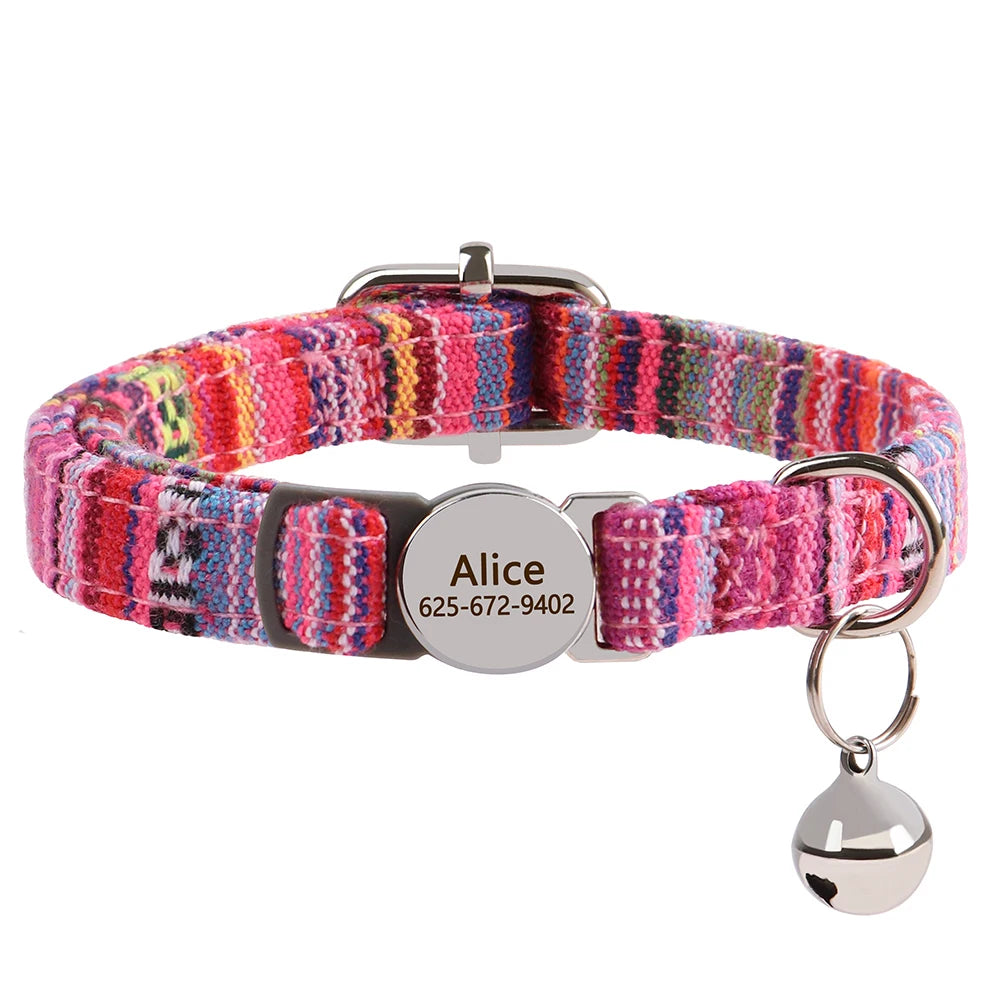 Personalized Engraved Cat Collar