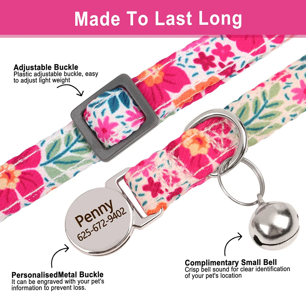 Personalized Engraved Cat Collar