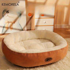 Cozy Oval Snuggle Pet Bed Plush & Thickened Cat Bed Warm