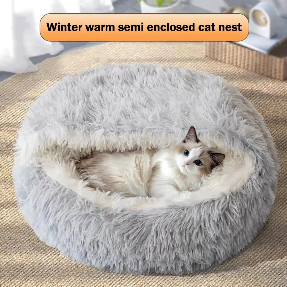 SnuggleNest Luxury Calming Cat Bed