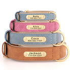 Personalized Engraved PU Leather Dog Collar