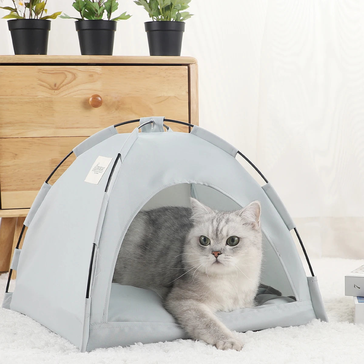 Pet Tent Bed for Cats Cozy Winter Cat House