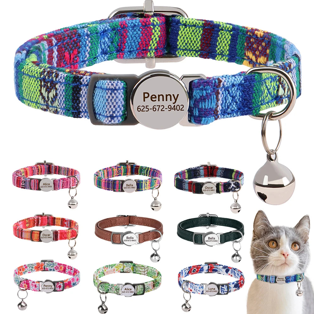 Personalized Engraved Cat Collar