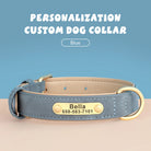 Personalized Engraved PU Leather Dog Collar