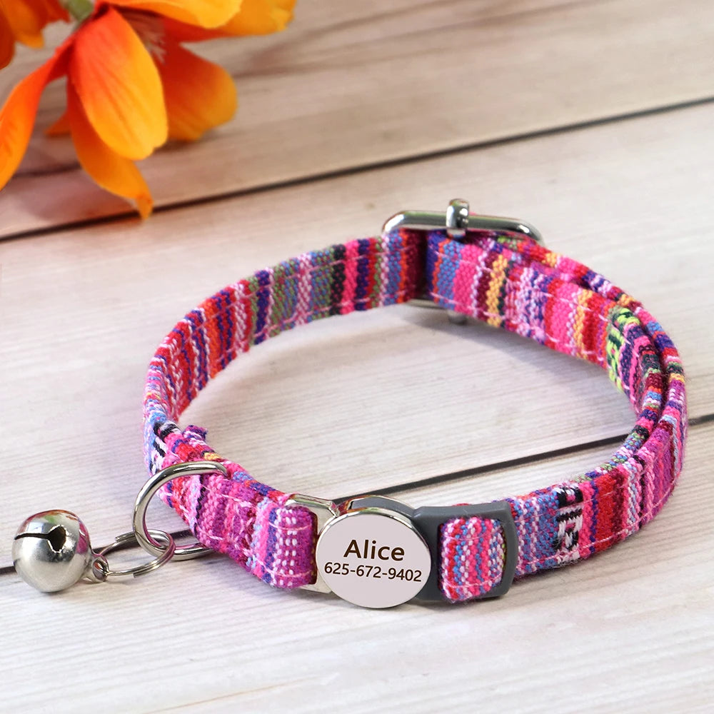 Personalized Engraved Cat Collar