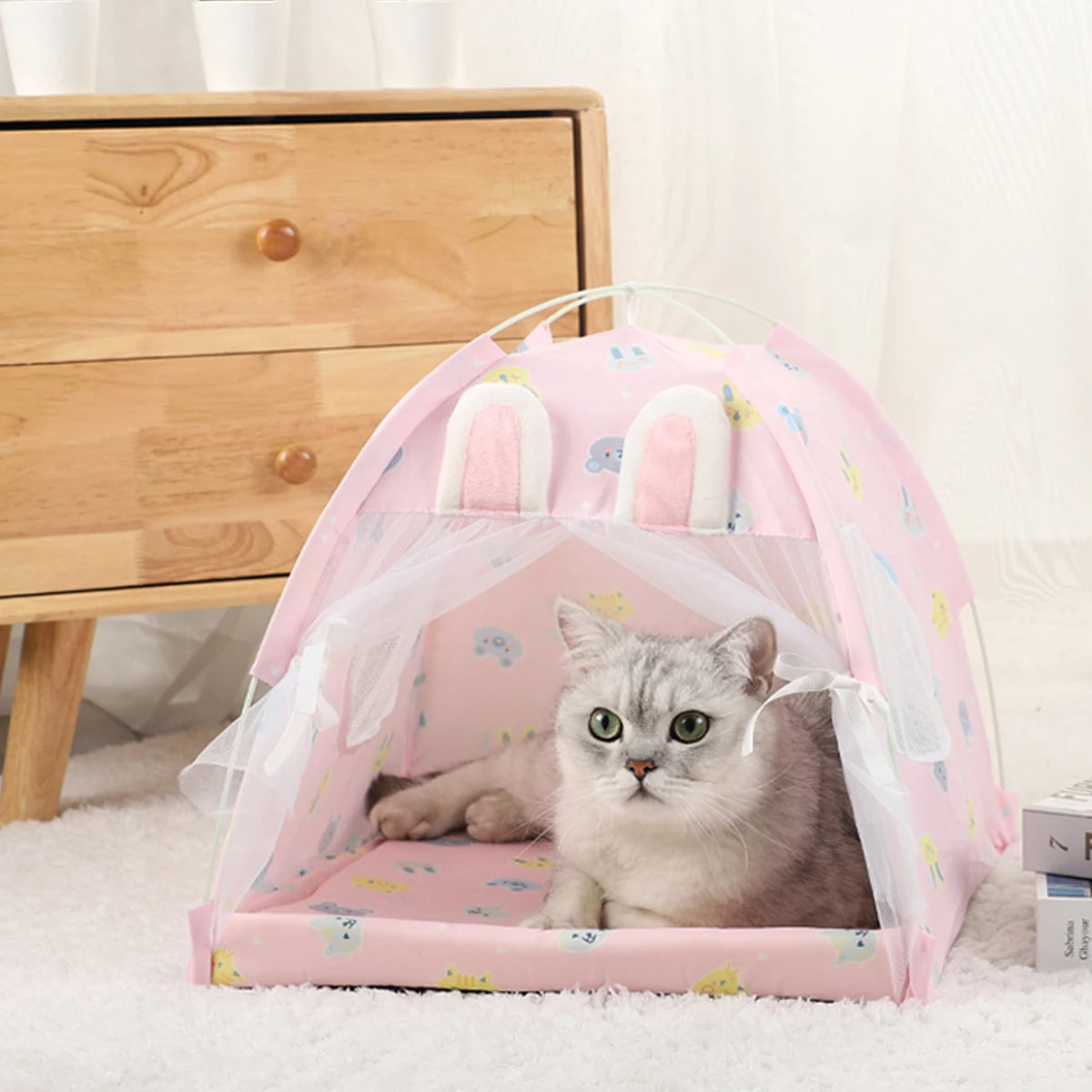Pet Tent Bed for Cats Cozy Winter Cat House