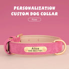Personalized Engraved PU Leather Dog Collar