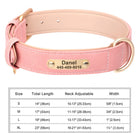 Personalized Engraved PU Leather Dog Collar